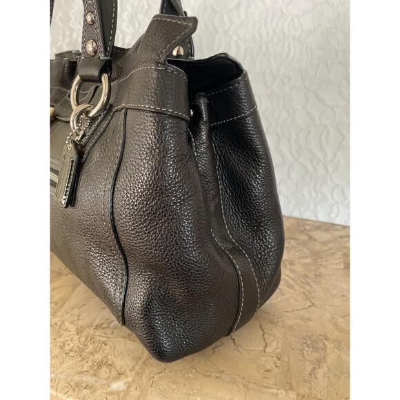 Coach Large penelope F14682 black pebble Leather Satchel BAG PURSE - Picture 3 of 9